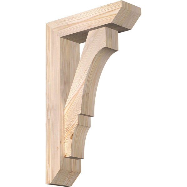 Ekena Millwork Balboa Slat Smooth Bracket w/ Offset Brace, Douglas Fir, 5 1/2"W x 18"D x 30"H BKT0604X18X30BOA06SDF - main